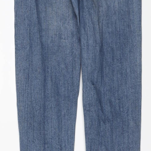 H&M Womens Blue Cotton Skinny Jeans Size 26 in L30 in Regular Button