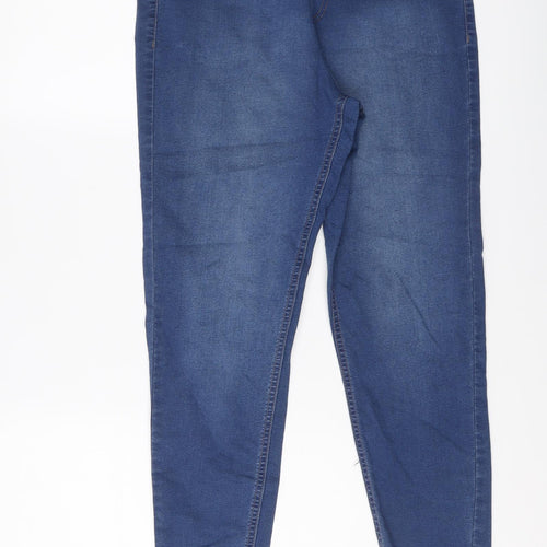 Marks and Spencer Womens Blue Cotton Jegging Jeans Size 14 L27 in Regular