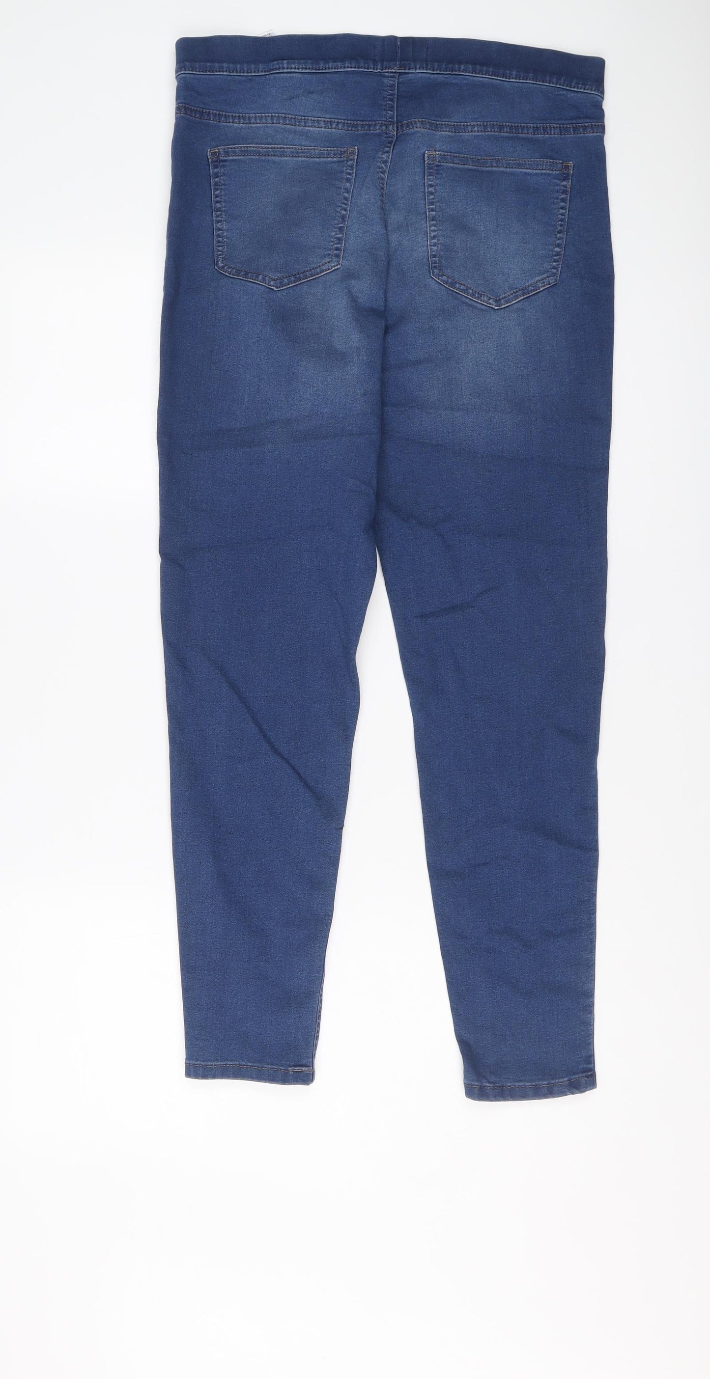 Marks and Spencer Womens Blue Cotton Jegging Jeans Size 14 L27 in Regular