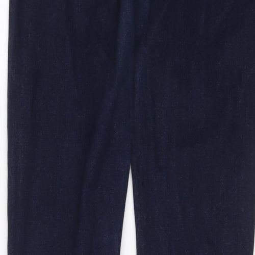 Marks and Spencer Womens Blue Cotton Skinny Jeans Size 14 L29 in Regular Button