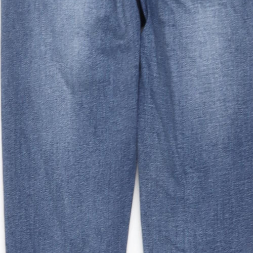 Missguided Womens Blue Cotton Skinny Jeans Size 10 L28 in Regular Button