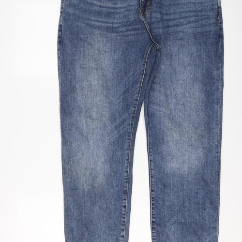 Easy Mens Blue Cotton Straight Jeans Size 36 in L30 in Regular Button