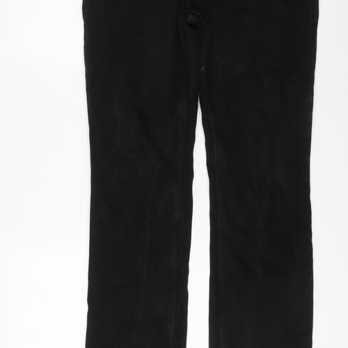 Pierre Cardin Mens Black Cotton Straight Jeans Size 32 in L30 in Regular Button