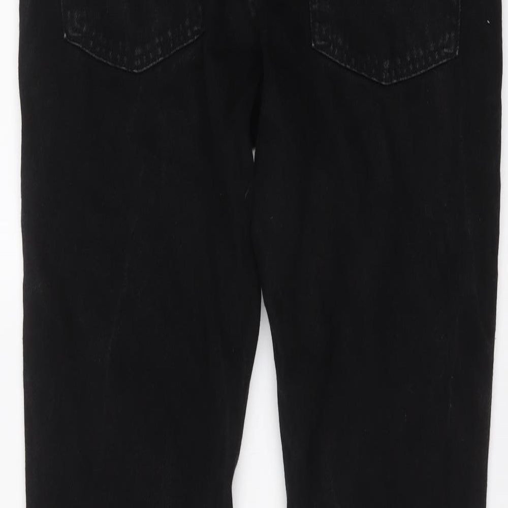 Pierre Cardin Mens Black Cotton Straight Jeans Size 32 in L30 in Regular Button