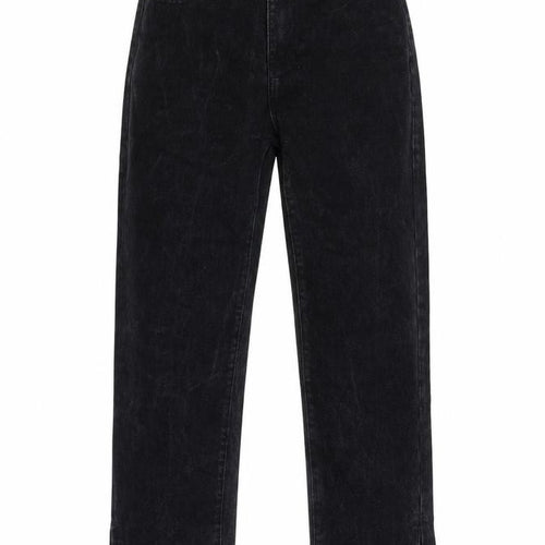 PRETTYLITTLETHING Womens Black Cotton Mom Jeans Size 6 L30 in Regular Button