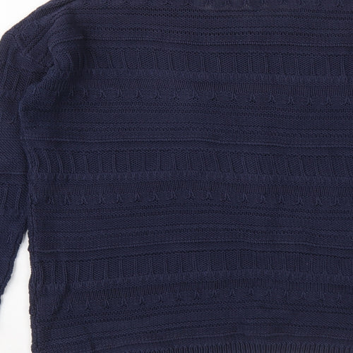 Gap Womens Blue Round Neck Cotton Pullover Jumper Size M