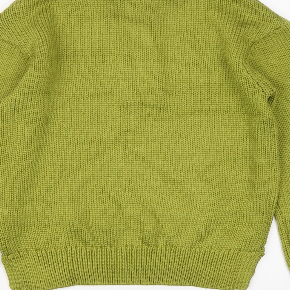 Per Una Womens Green Collared Viscose Henley Jumper Size S