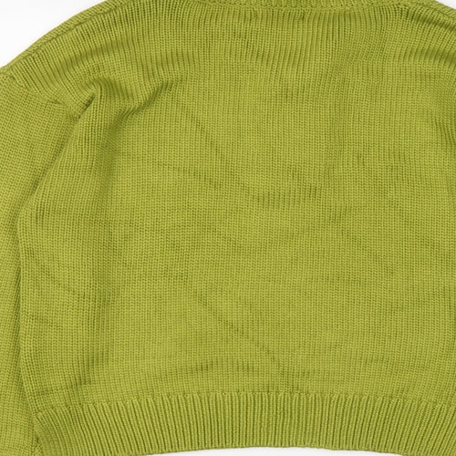 Per Una Womens Green Collared Viscose Henley Jumper Size L