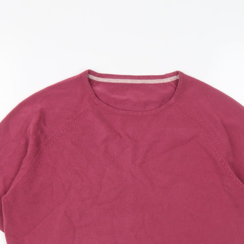 BHS Womens Pink Round Neck Acrylic Pullover Jumper Size 14