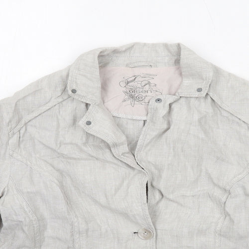 Olsen Womens Grey Jacket Size 12 Button