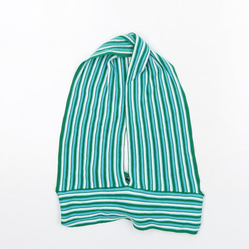 PRETTYLITTLETHING Womens Green Striped Acrylic Cropped Tank Size M Halter