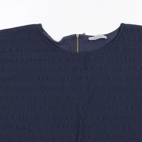 Per Una Womens Blue Viscose Basic T-Shirt Size 22 Round Neck
