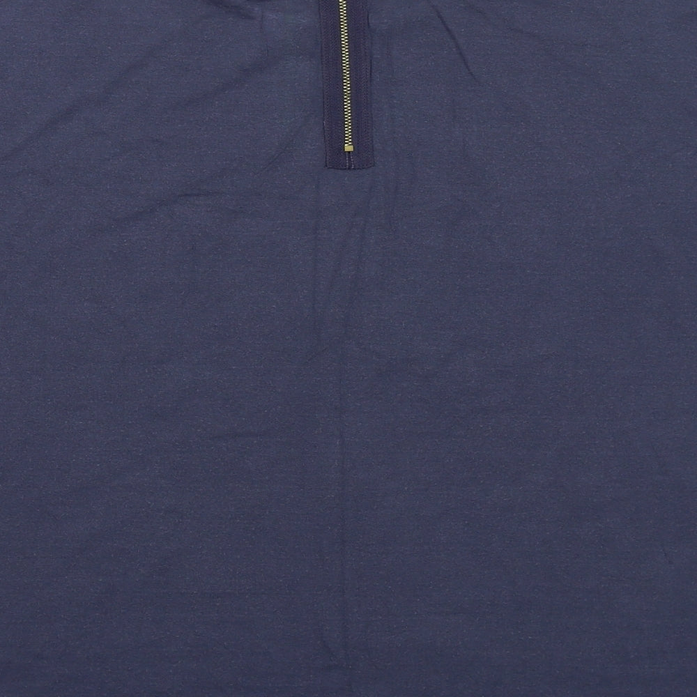 Per Una Womens Blue Viscose Basic T-Shirt Size 22 Round Neck
