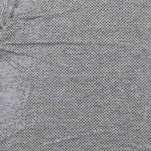 Wallis Womens Grey Polka Dot Polyester Basic T-Shirt Size M Round Neck