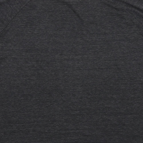 H&M Womens Grey Polyester Basic T-Shirt Size S Boat Neck