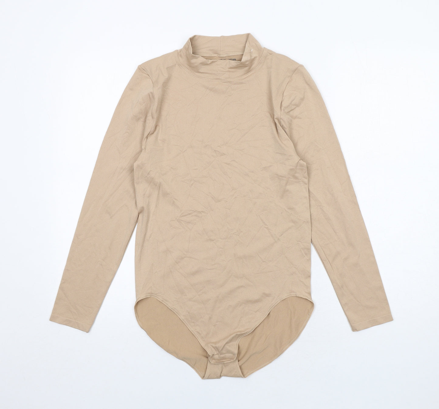 Marks and Spencer Womens Beige Polyamide Bodysuit One-Piece Size XL Snap