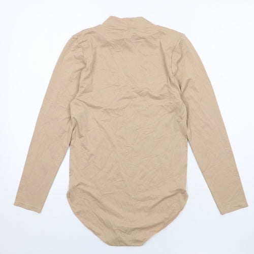 Marks and Spencer Womens Beige Polyamide Bodysuit One-Piece Size XL Snap
