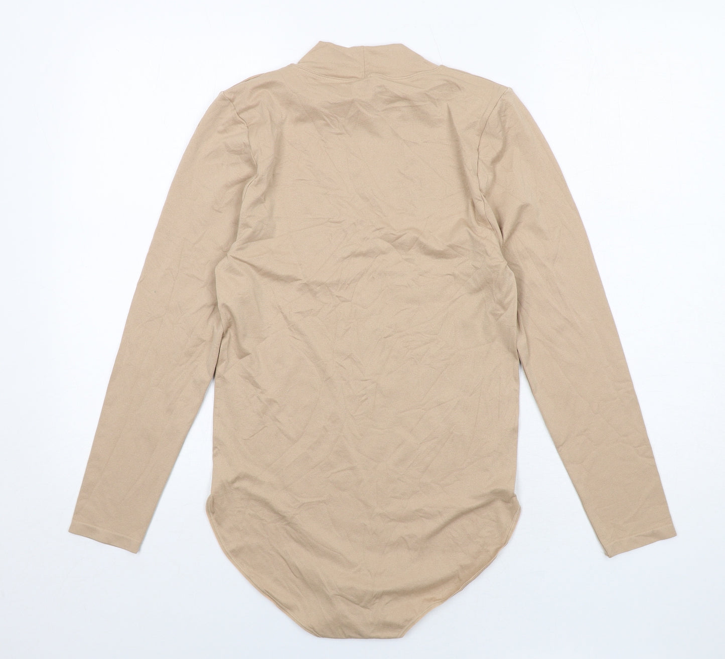Marks and Spencer Womens Beige Polyamide Bodysuit One-Piece Size XL Snap