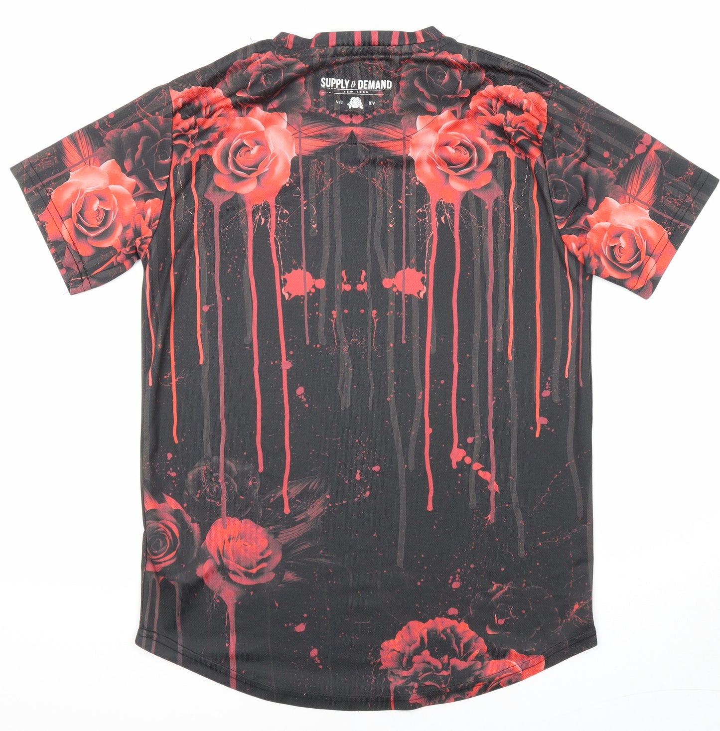 Supply & Demand Co. Mens Multicoloured Polyester T-Shirt Size M Round Neck