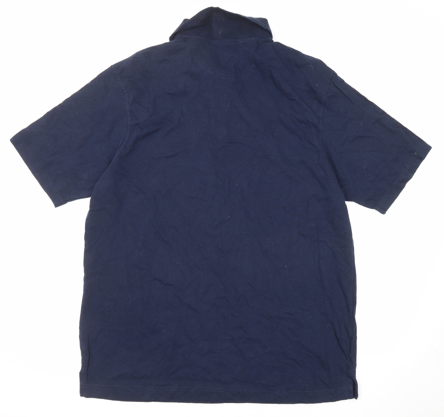 Prairie Mountain Mens Black Cotton Polo Size XL Collared Button - NASA