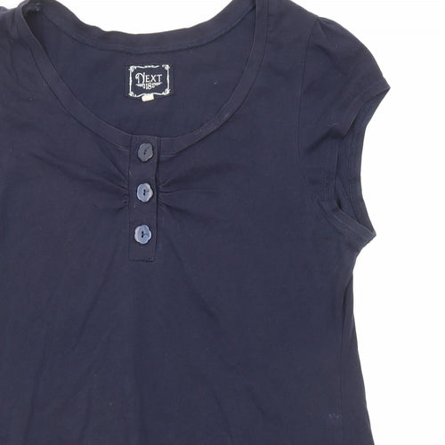 NEXT Womens Blue Cotton Basic T-Shirt Size 18 Round Neck