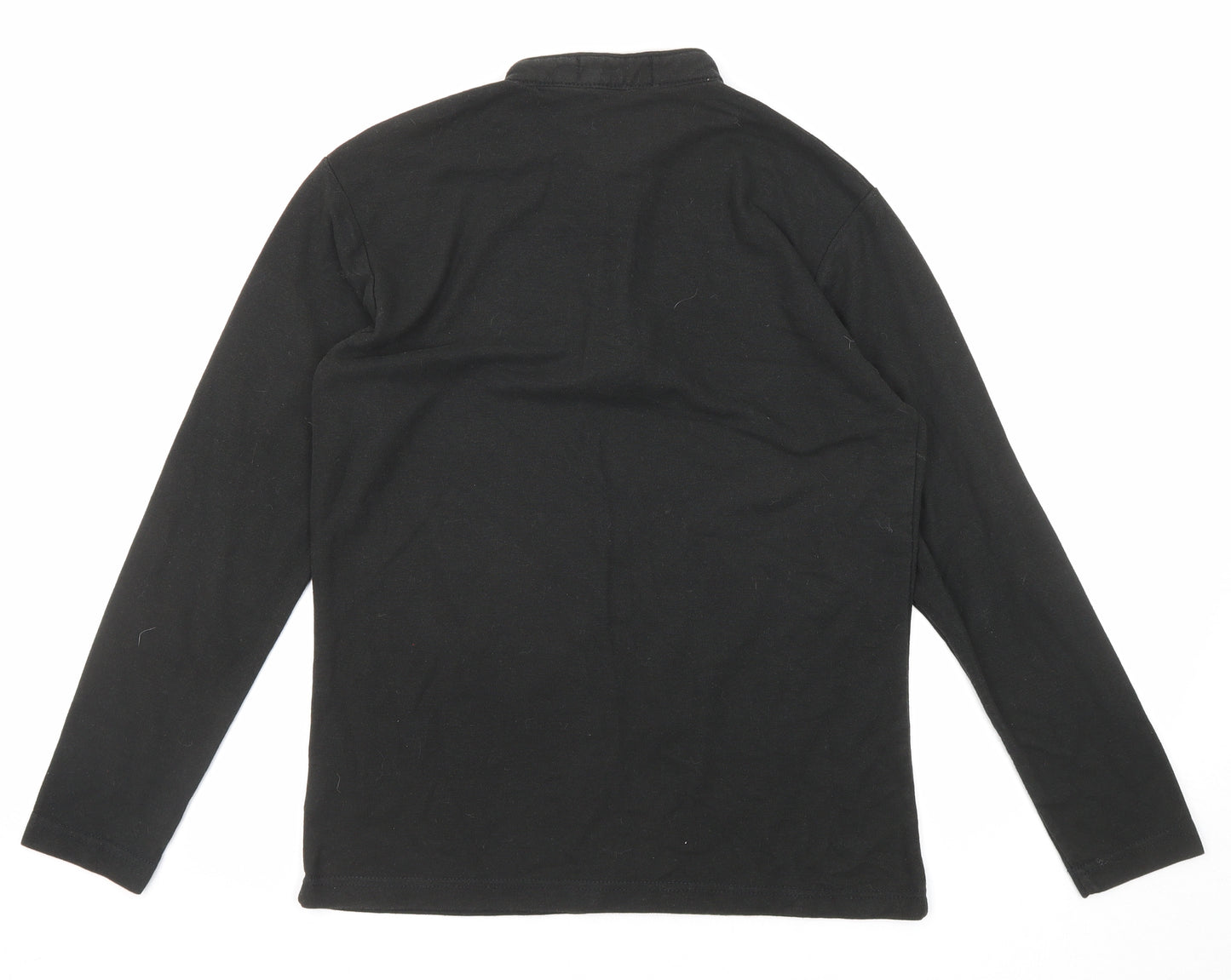 Lyon Becker Mens Black Cotton Polo Size M Collared Button