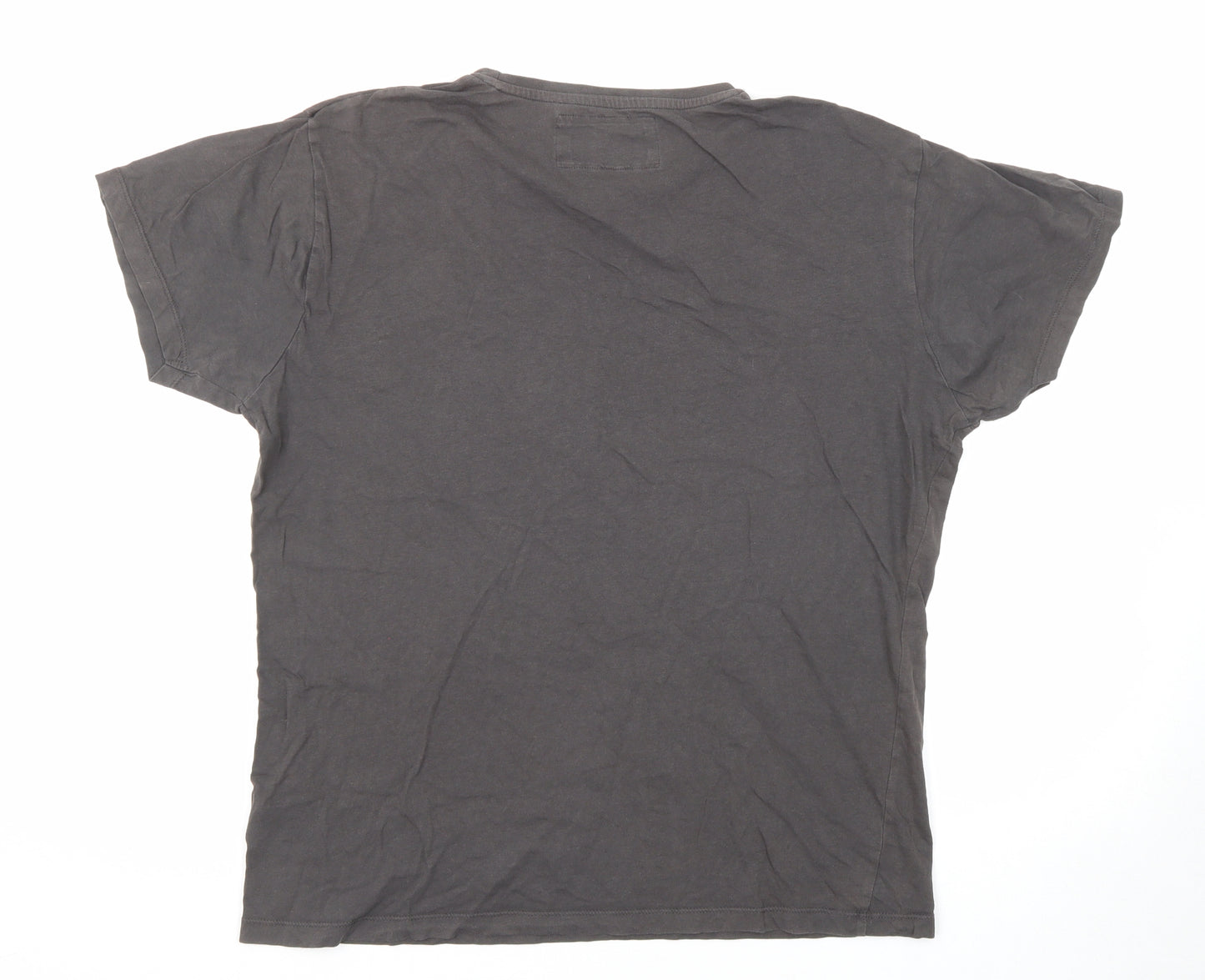 Sesame Street Womens Grey Cotton Basic T-Shirt Size L Round Neck - Cookie Monster