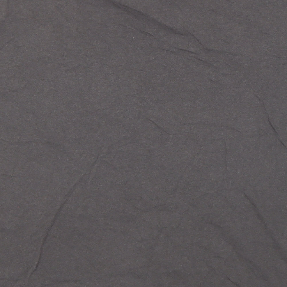 Sesame Street Womens Grey Cotton Basic T-Shirt Size L Round Neck - Cookie Monster