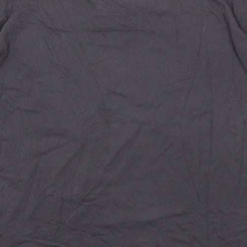 NEXT Mens Grey Polyester T-Shirt Size L Round Neck