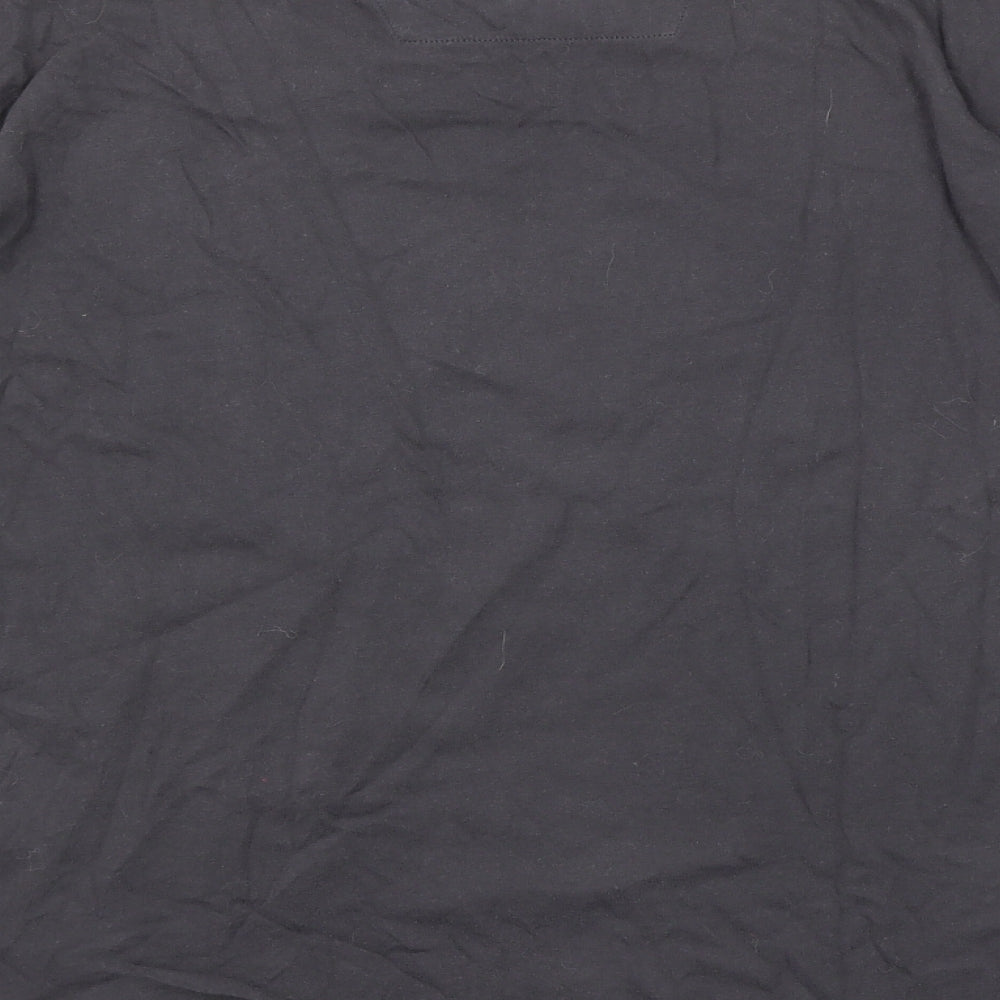 NEXT Mens Grey Polyester T-Shirt Size L Round Neck