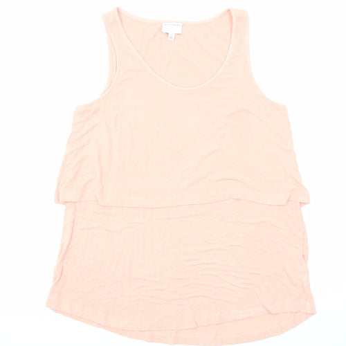 Witchery Womens Pink Viscose Basic Tank Size S Scoop Neck