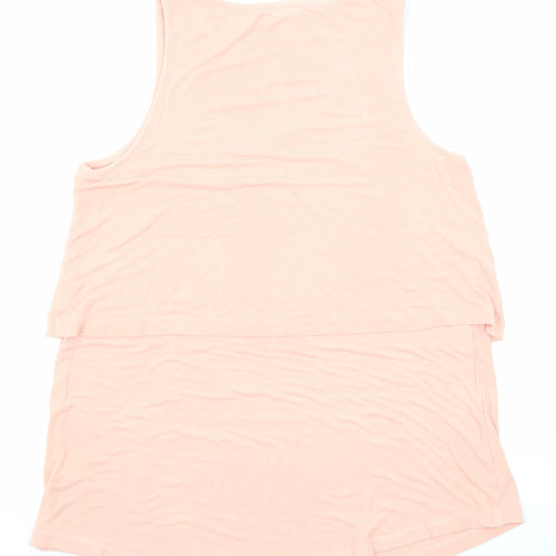 Witchery Womens Pink Viscose Basic Tank Size S Scoop Neck