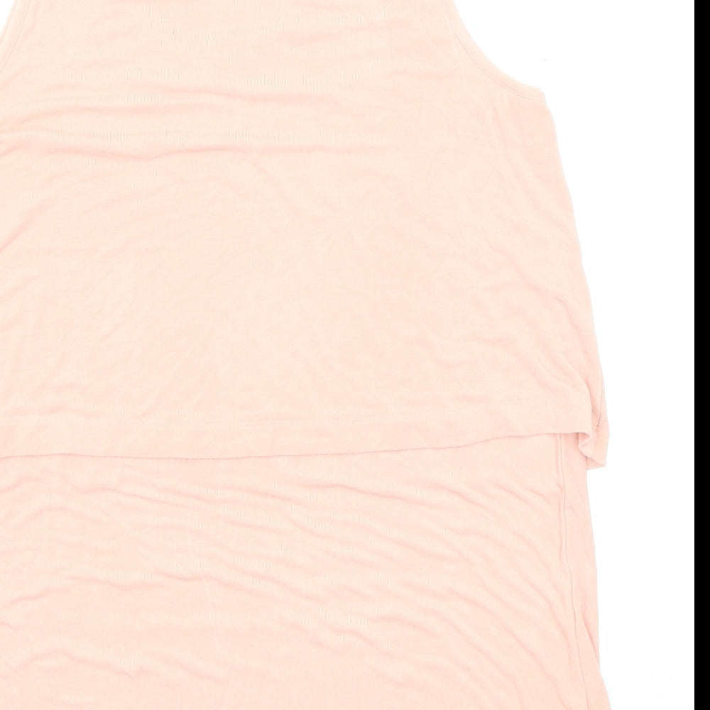 Witchery Womens Pink Viscose Basic Tank Size S Scoop Neck