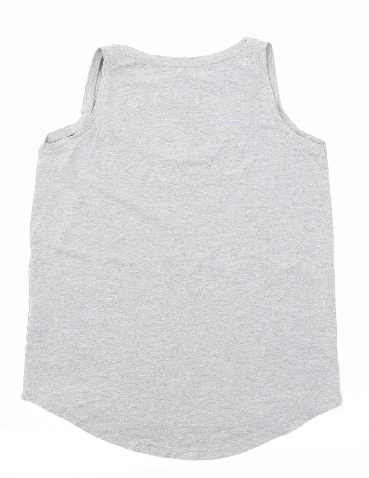 Raging Bull Womens Grey Cotton Basic Tank Size 10 Scoop Neck