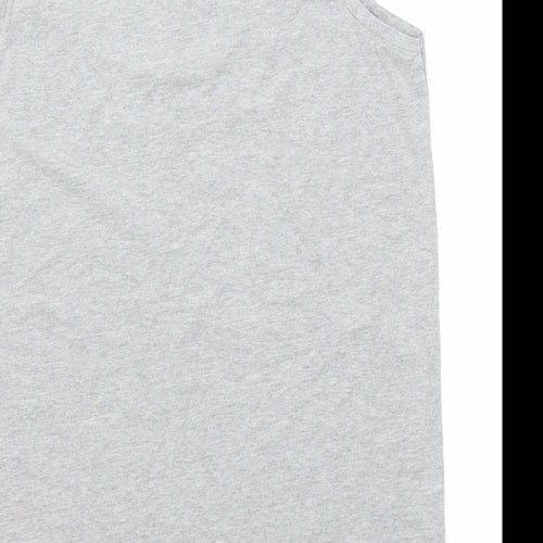 Raging Bull Womens Grey Cotton Basic Tank Size 10 Scoop Neck