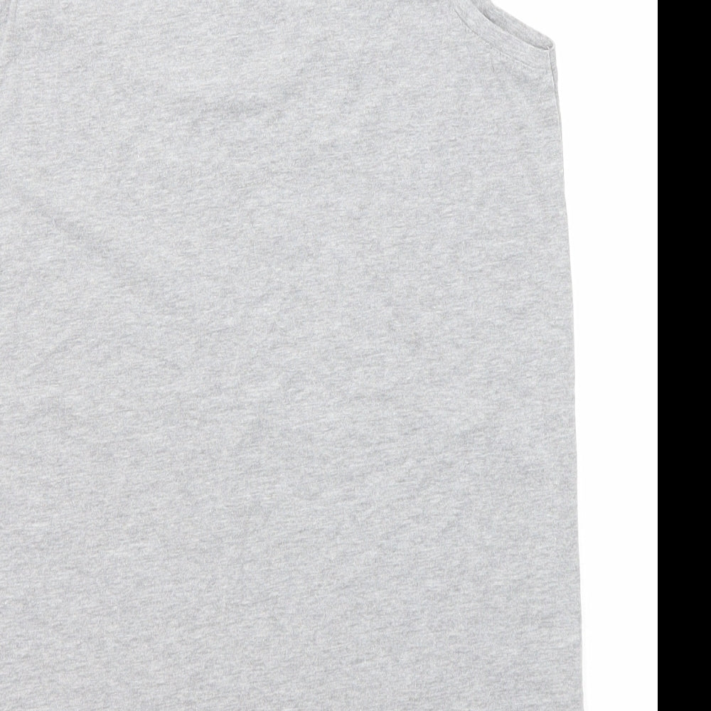 Raging Bull Womens Grey Cotton Basic Tank Size 10 Scoop Neck