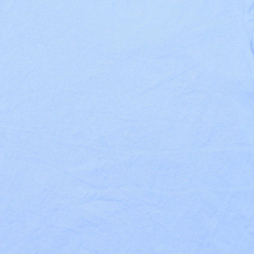 Marks and Spencer Womens Blue Cotton Basic T-Shirt Size 22 V-Neck