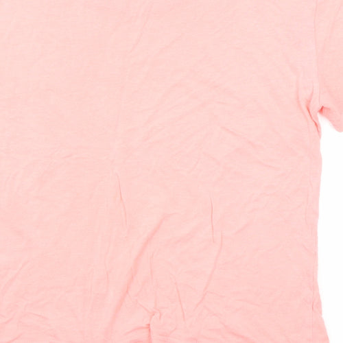 Jack Wills Womens Pink Cotton Basic T-Shirt Size 8 Round Neck