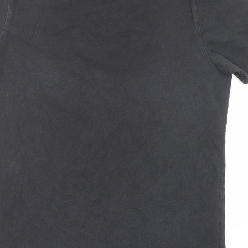 adidas Womens Grey Cotton Basic T-Shirt Size 12 Round Neck