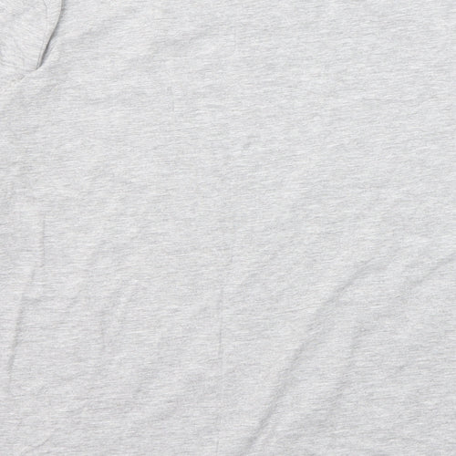 New Look Womens Grey Cotton Basic T-Shirt Size 14 Round Neck