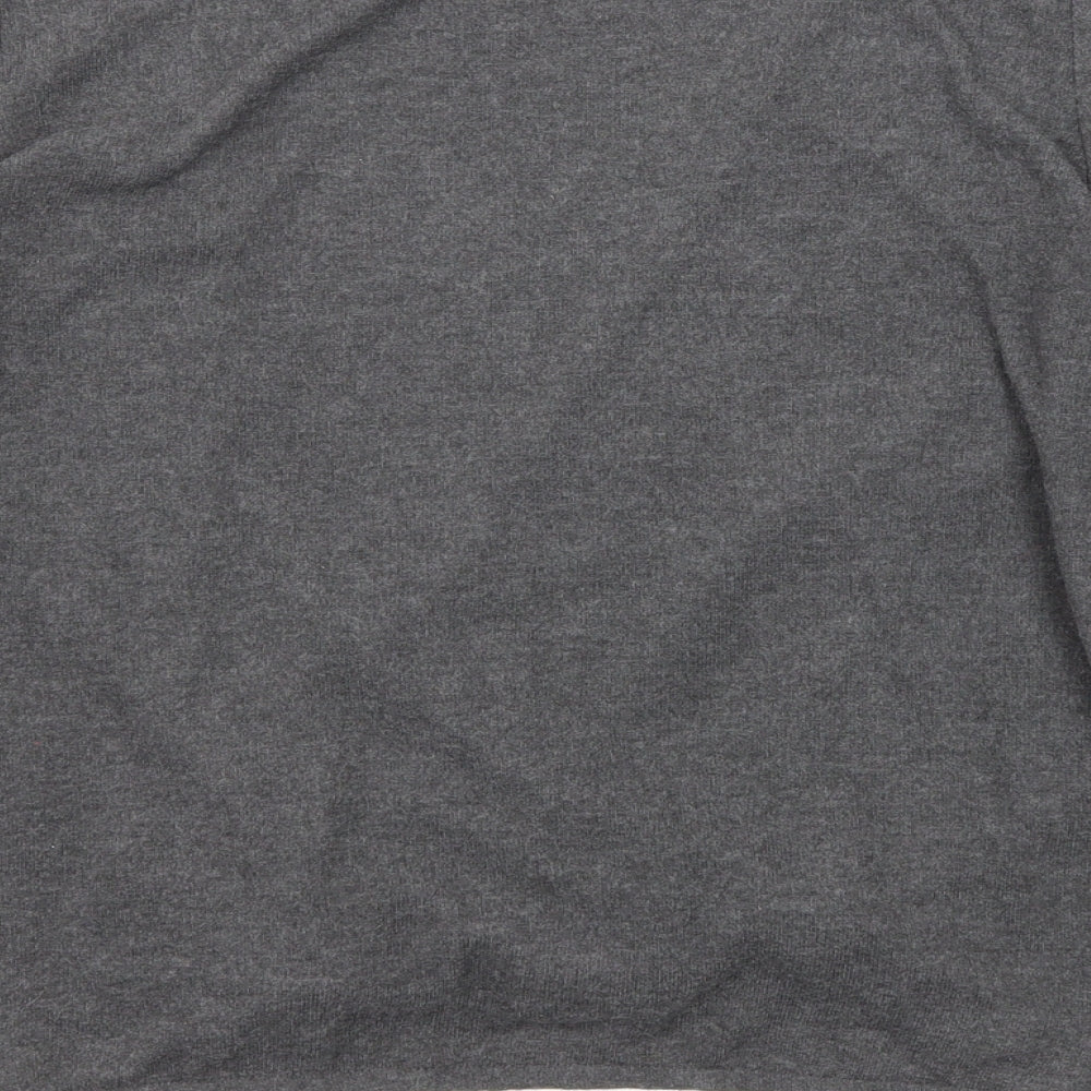 Noisy may Womens Grey V-Neck Polyester Pullover Jumper Size S Pullover - Wrap Front Detail