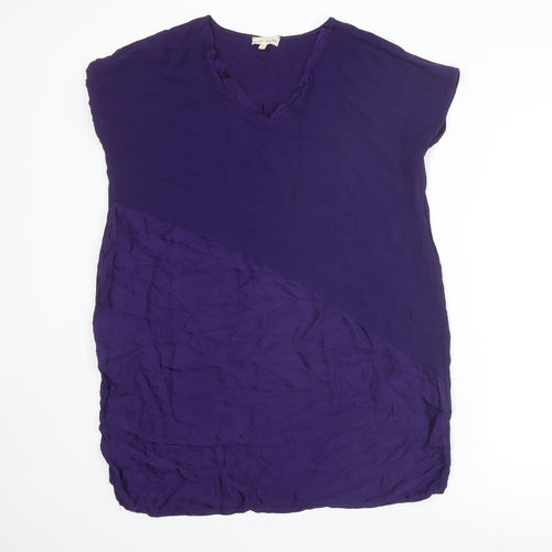 Phase Eight Womens Purple Viscose A-Line Size 12 V-Neck Pullover