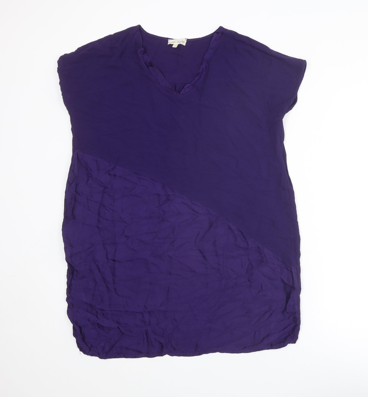 Phase Eight Womens Purple Viscose A-Line Size 12 V-Neck Pullover