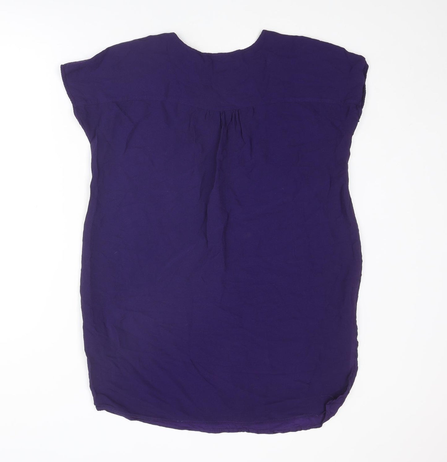 Phase Eight Womens Purple Viscose A-Line Size 12 V-Neck Pullover