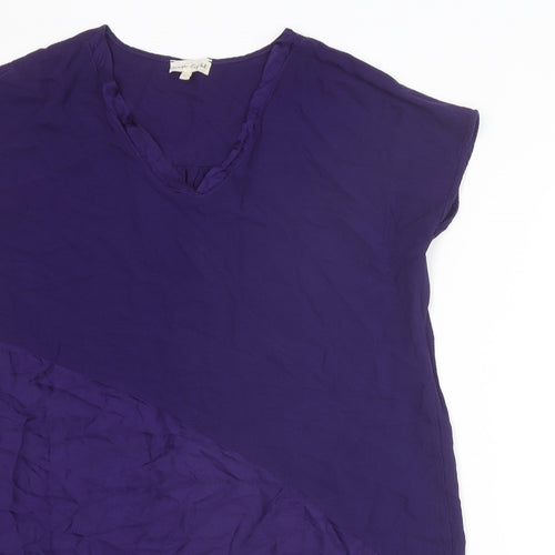 Phase Eight Womens Purple Viscose A-Line Size 12 V-Neck Pullover