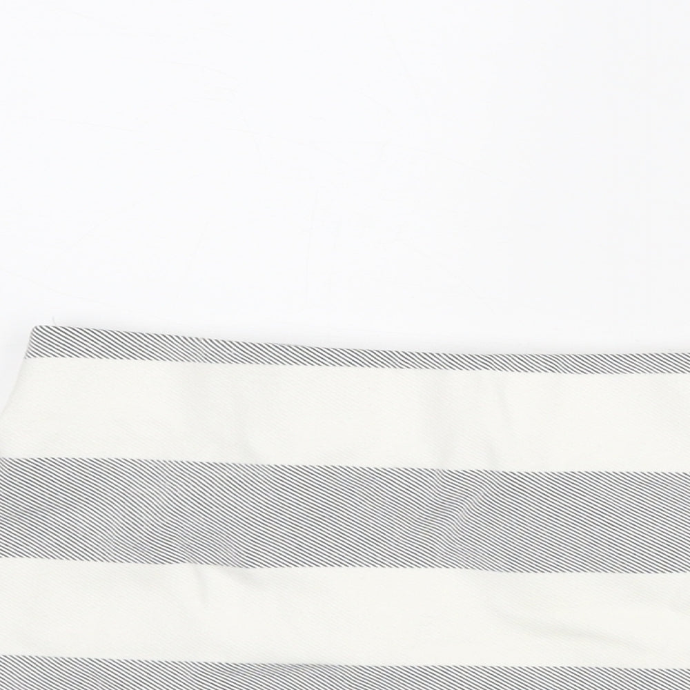 Topshop Womens Grey Striped Viscose Mini Skirt Size 4