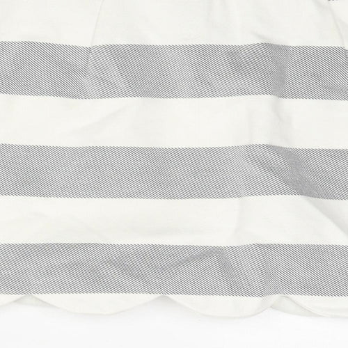 Topshop Womens Grey Striped Viscose Mini Skirt Size 4