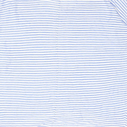 H&M Womens Blue Round Neck Striped Cotton Pullover Jumper Size L