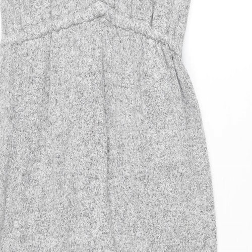 River Island Womens Grey Viscose Jumpsuit One-Piece Size 12 Button