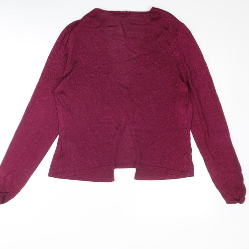 Episode Womens Purple V-Neck Viscose Cardigan Jumper Size L